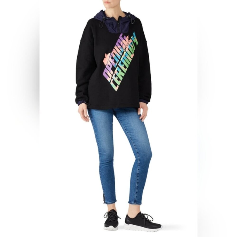 Open Ceremony Designer Retro 90s 80s Urban Street Nylon Hybrid Hoodie XS